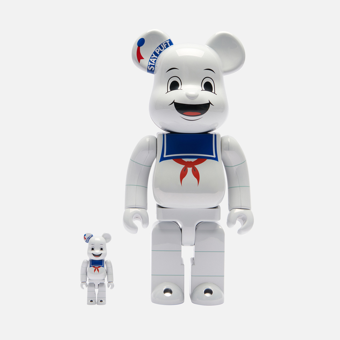 Medicom Toy Игрушка Stay Puft Marshmallow Man White Chrome 100% & 400%