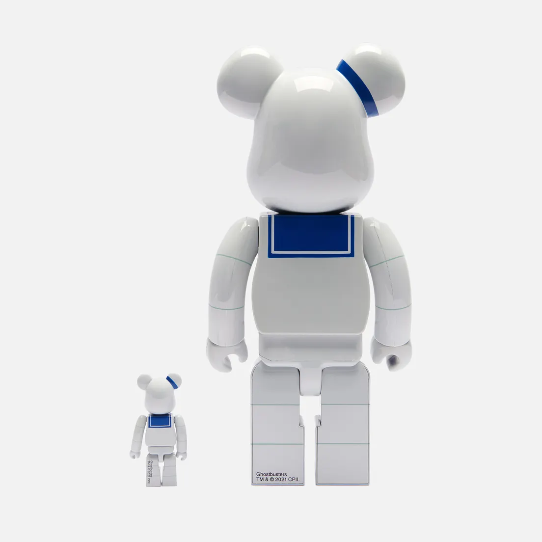 Medicom Toy Игрушка Stay Puft Marshmallow Man White Chrome 100% & 400%