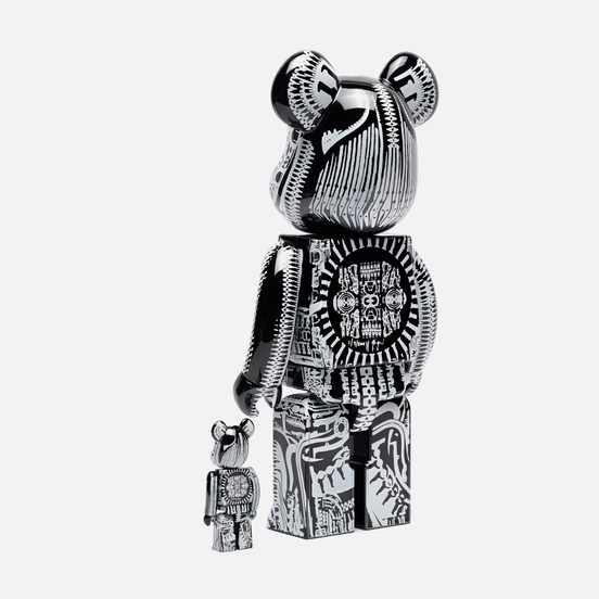 Игрушка Medicom Toy H.R. Giger Black Chrome 100% & 400%