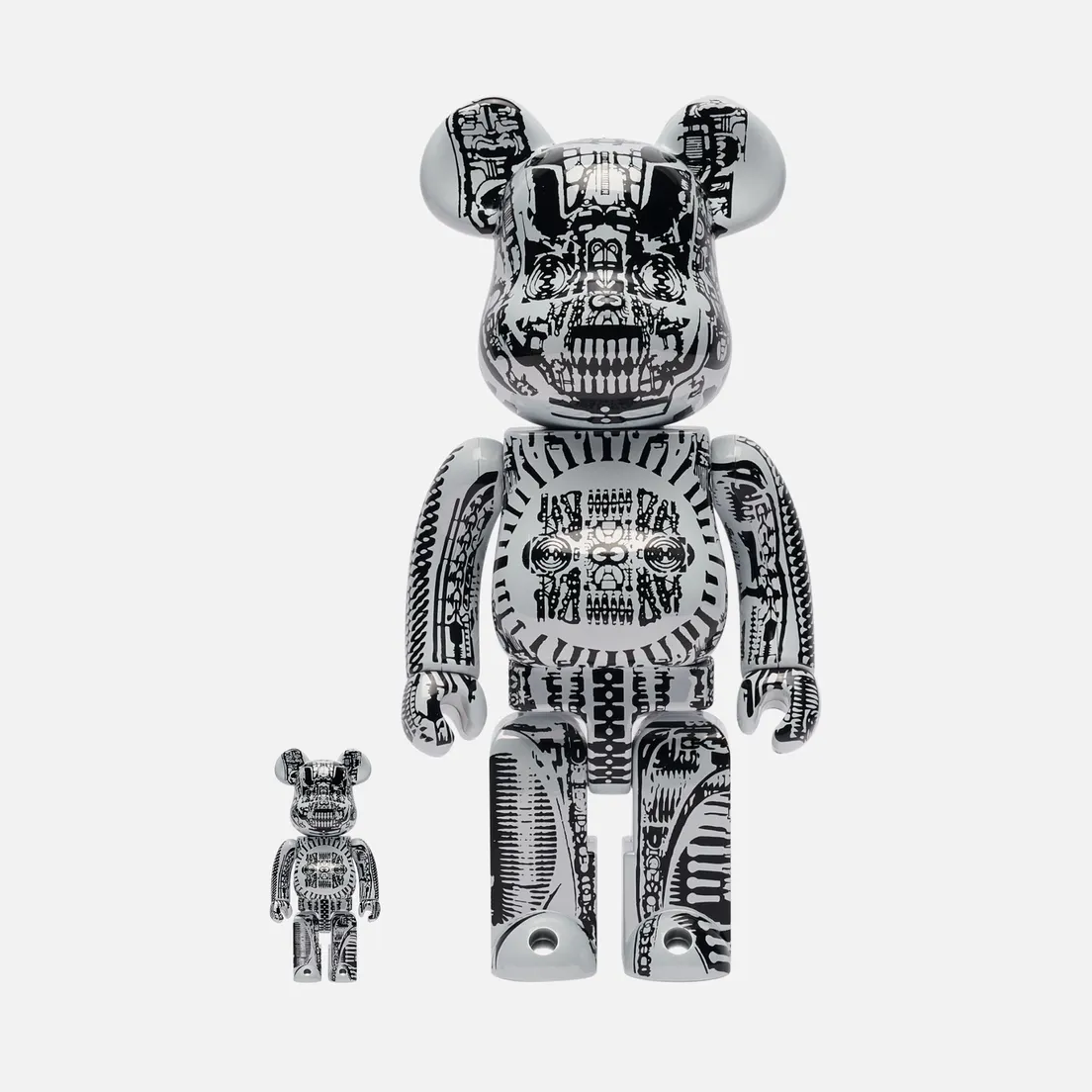 Medicom Toy Игрушка H.R. Giger White Chrome 100% & 400%