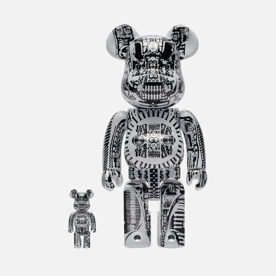 Игрушка Medicom Toy H.R. Giger White Chrome 100% & 400%