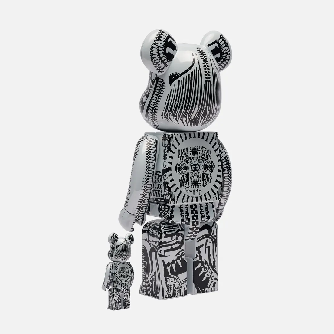 Medicom Toy Игрушка H.R. Giger White Chrome 100% & 400%