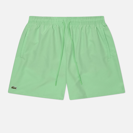 Плавательные шорты Мужские шорты Lacoste Mid Length Monochrome, цвет зелёный, размер M