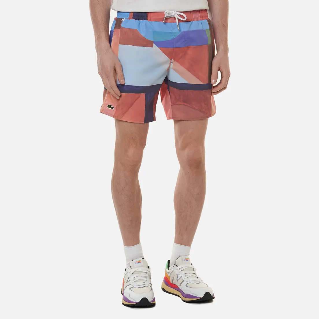 Lacoste Мужские шорты Lace-Up Waist Print Swim