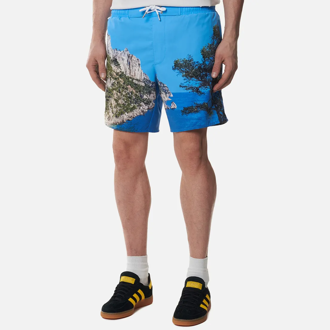 Lacoste Мужские шорты Lace-Up Waist Print Swim