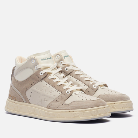 фото Мужские кроссовки premiata midquinn 6518, цвет бежевый, размер 40 eu