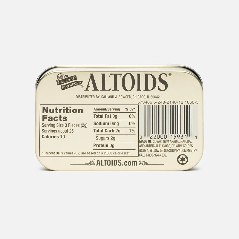 Altoids Леденцы Spearmint Curiosly Strong