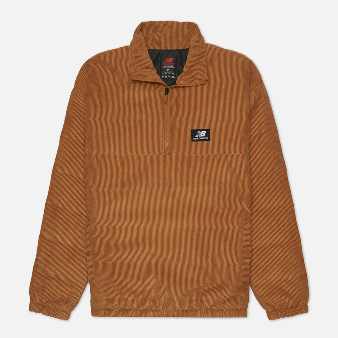 Мужская куртка анорак New Balance, цвет коричневый, размер S