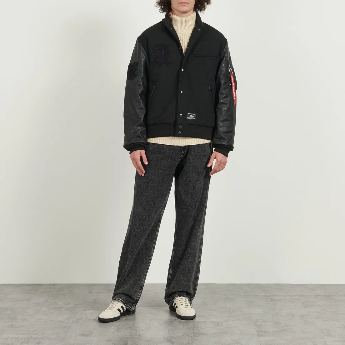 Alpha Industries Мужская куртка бомбер Alpha Letterman