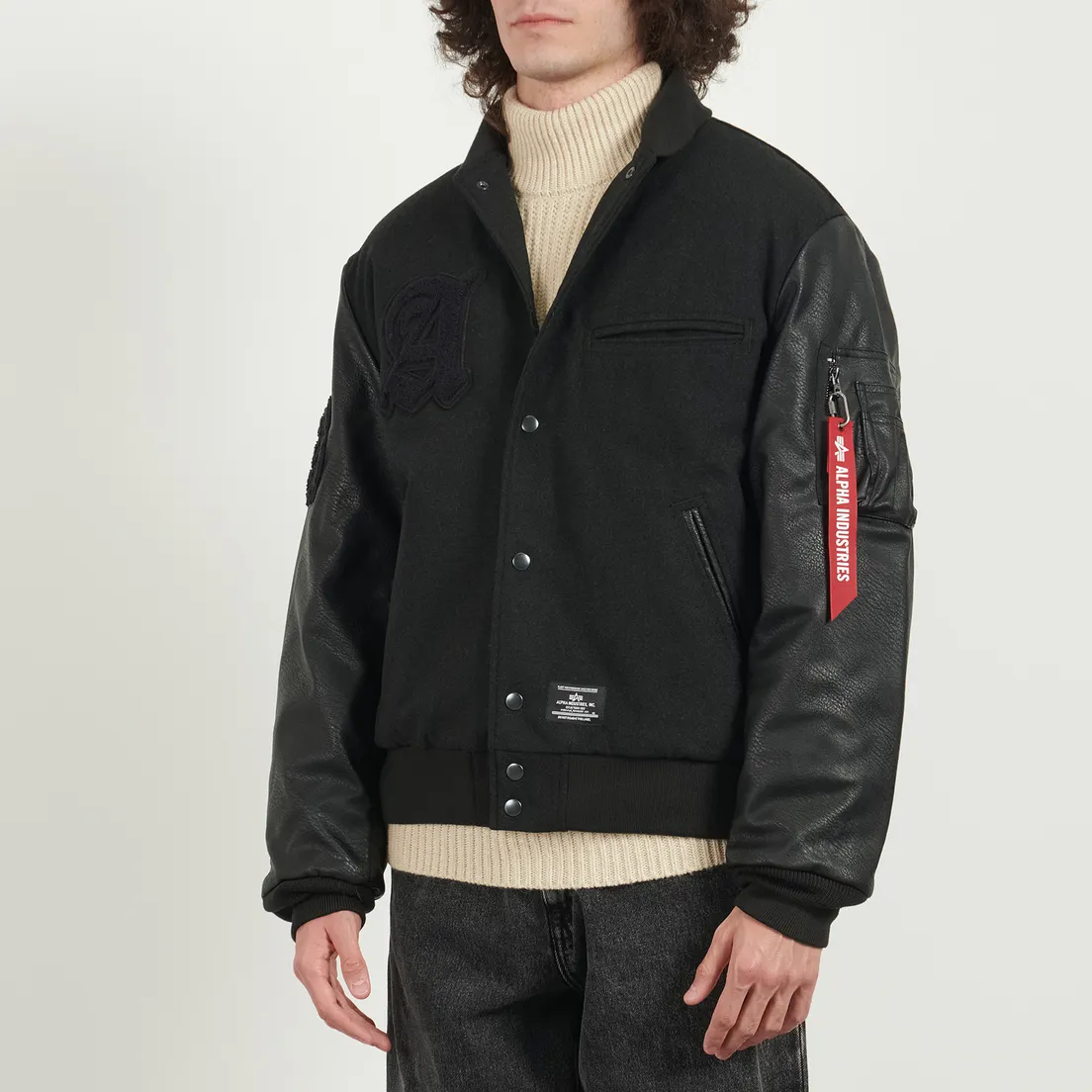 Alpha Industries Мужская куртка бомбер Alpha Letterman