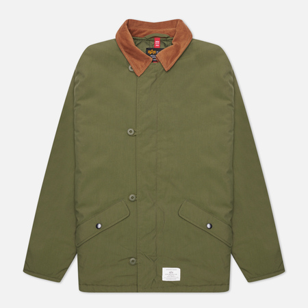 Мужская куртка Alpha Industries Deck, цвет зелёный, размер S