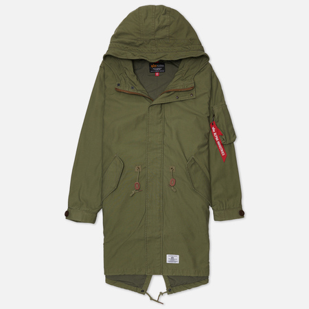  Мужская куртка парка Alpha Industries Fishtail Gen II, цвет оливковый, размер XXXL
