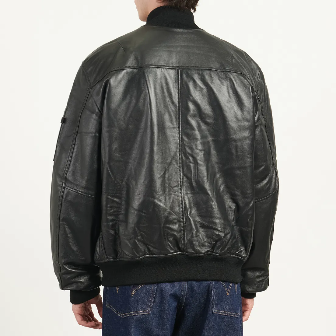 Alpha Industries Мужская куртка бомбер Leather MA-1 Flight