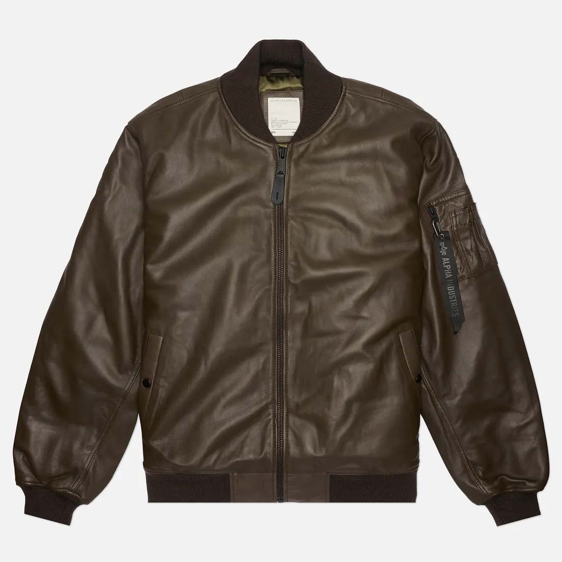 Alpha Industries Мужская куртка бомбер Leather MA-1 Flight