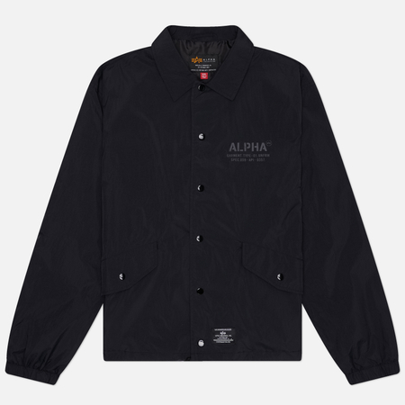 Мужская демисезонная куртка Alpha Industries Lightweight Relaxed Coaches, цвет чёрный, размер XL