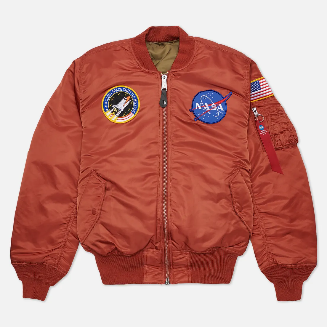 Alpha Industries Мужская куртка бомбер NASA MA-1 Flight