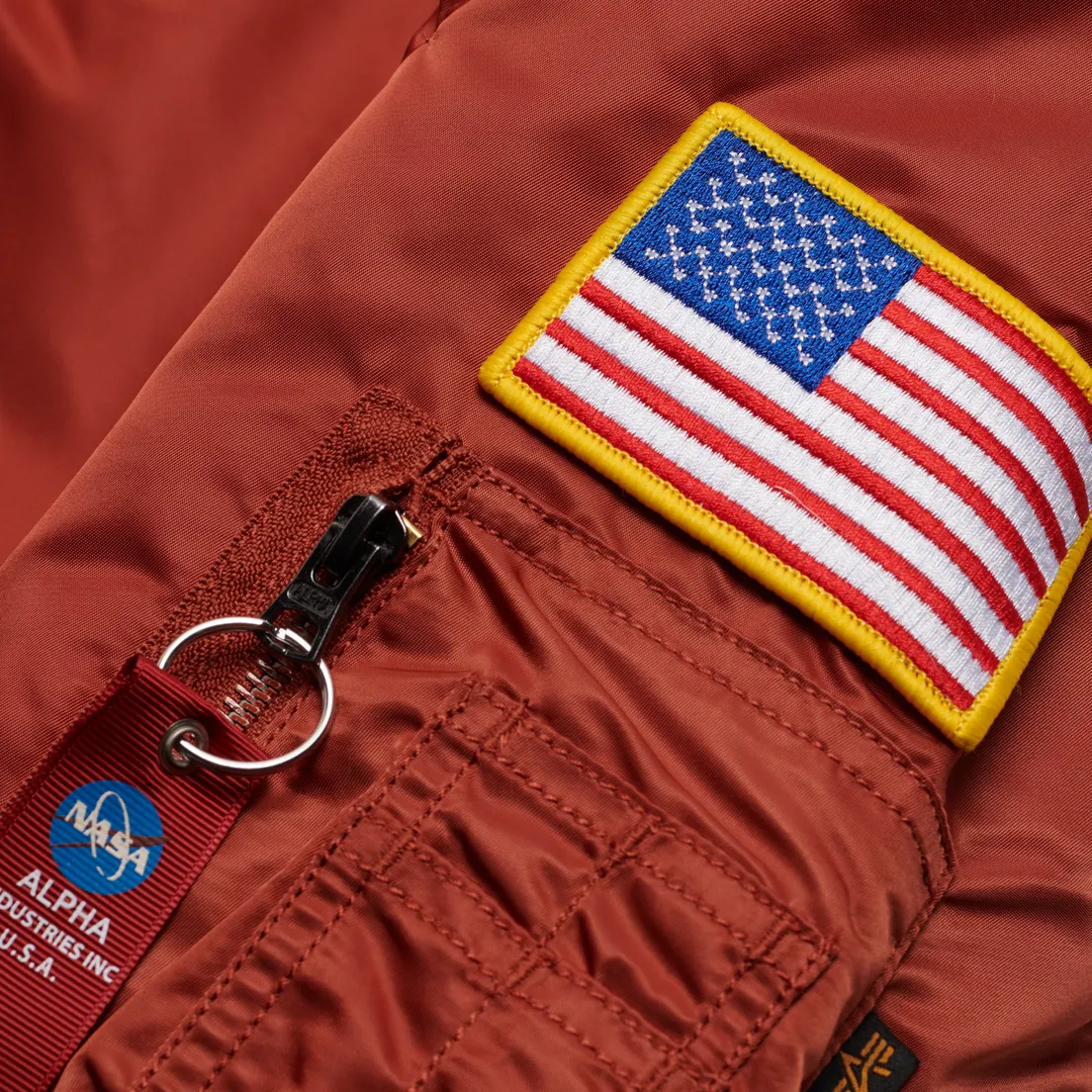 Alpha Industries Мужская куртка бомбер NASA MA-1 Flight