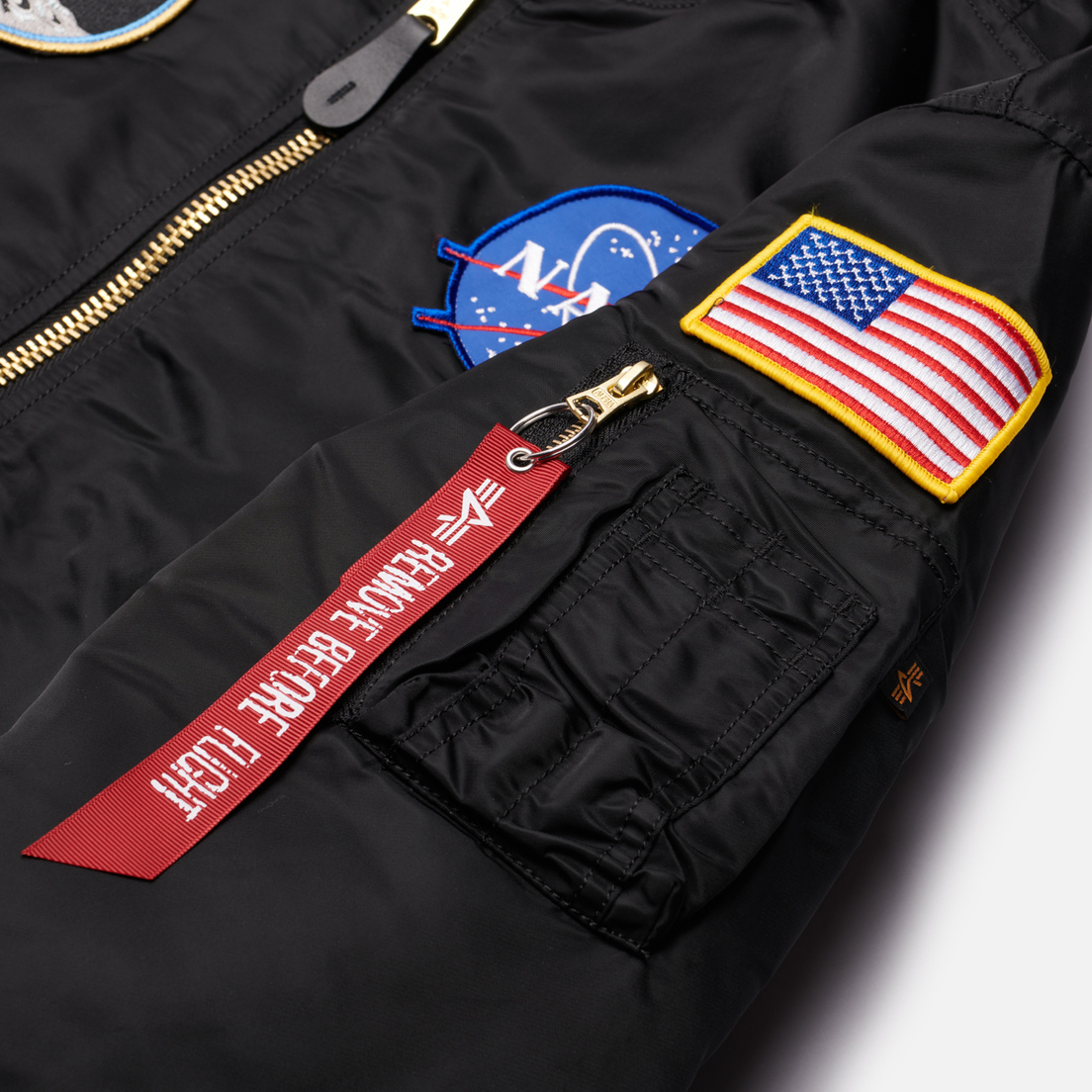 Alpha Industries Мужская куртка бомбер MA-1 Apollo NASA