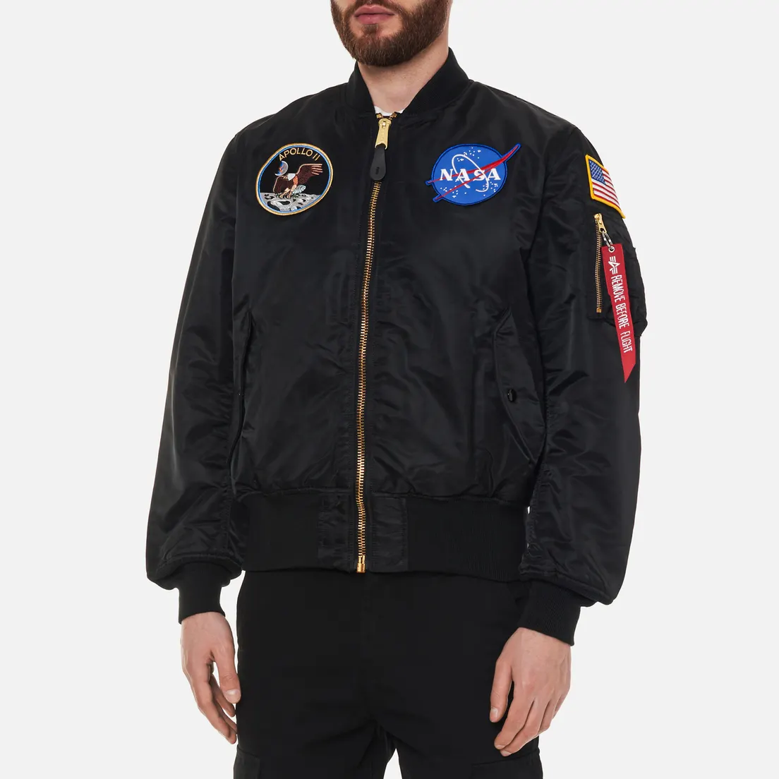 Alpha Industries Мужская куртка бомбер MA-1 Apollo NASA