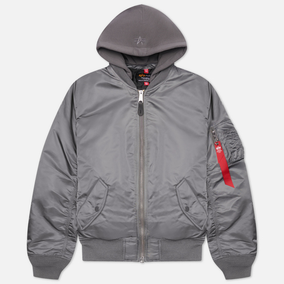 Мужская куртка бомбер Alpha Industries MA-1 Natus Hooded Gunmetal
