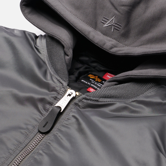 Мужская куртка бомбер Alpha Industries MA-1 Natus Hooded Gunmetal