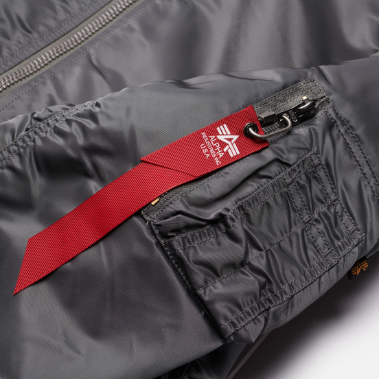Мужская куртка бомбер Alpha Industries MA-1 Natus Hooded Gunmetal