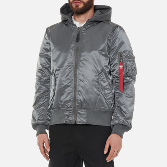 Мужская куртка бомбер Alpha Industries MA-1 Natus Hooded Gunmetal