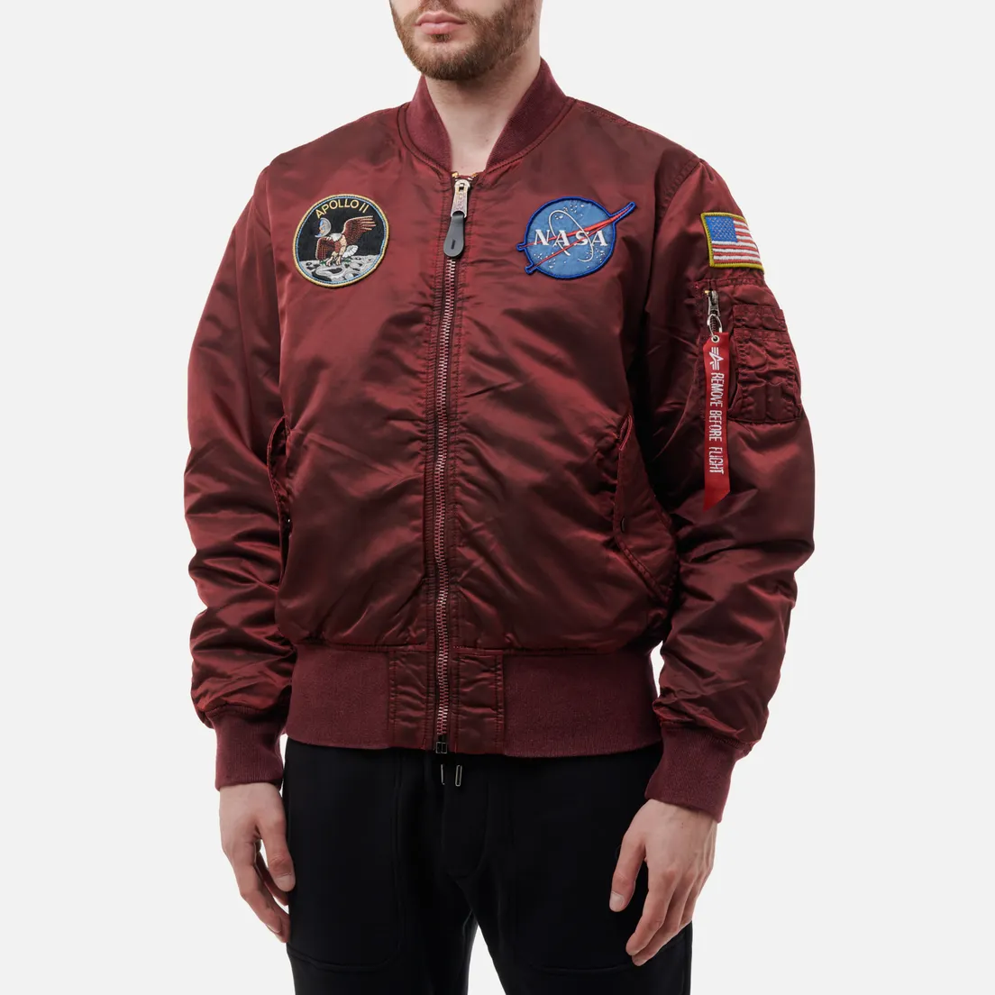 Alpha Industries Мужская куртка бомбер MA-1 Apollo Battlewash Flight
