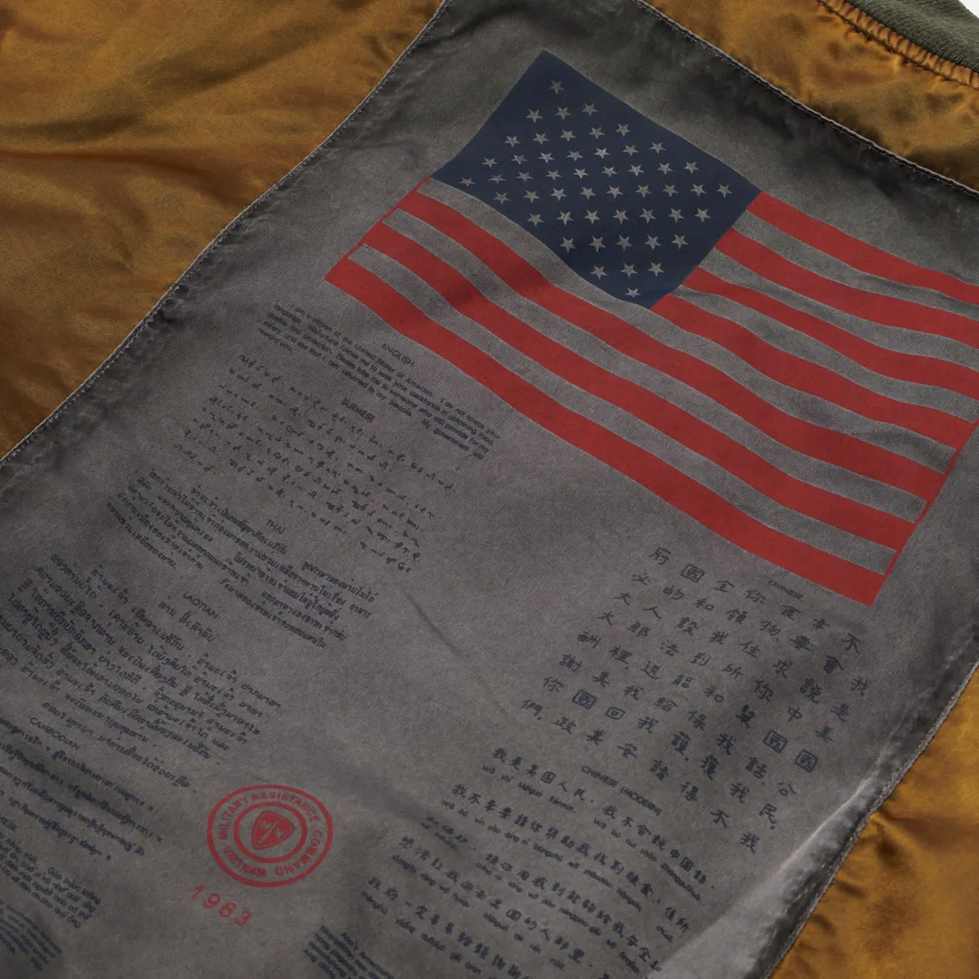Alpha Industries Мужская куртка бомбер MA-1 Blood Chit Battlewash Flight