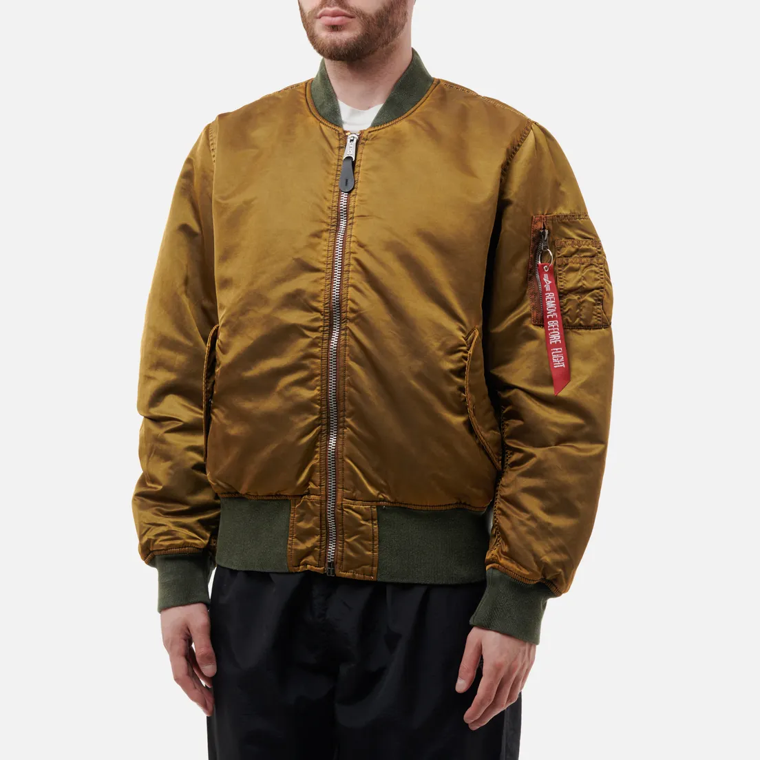 Alpha Industries Мужская куртка бомбер MA-1 Blood Chit Battlewash Flight
