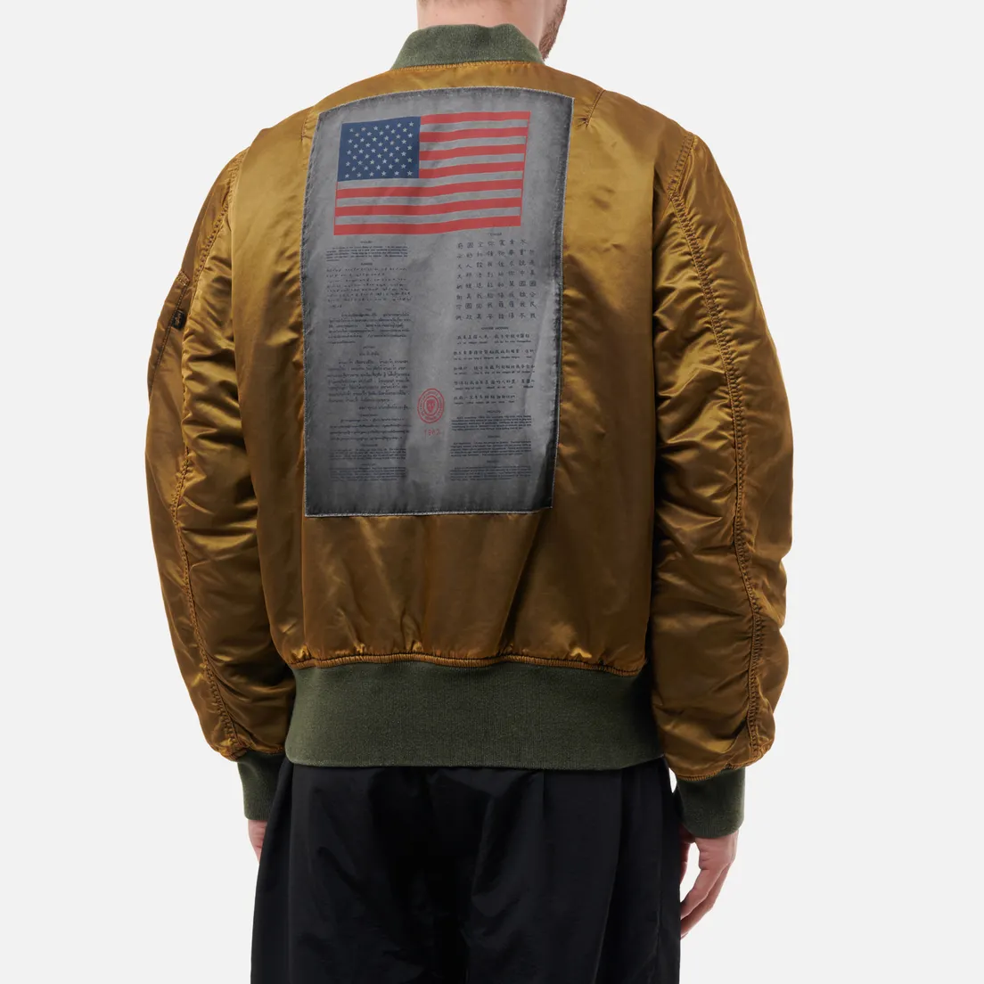 Alpha Industries Мужская куртка бомбер MA-1 Blood Chit Battlewash Flight