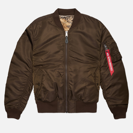 Мужская куртка бомбер Alpha Industries MA-1 Heritage Fit Flight Camo, цвет коричневый, размер XXL