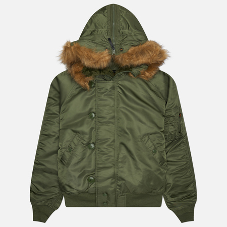Зимние куртки  Brandshop Мужская зимняя куртка Alpha Industries N-2B Short Waist Parka, цвет оливковый, размер L