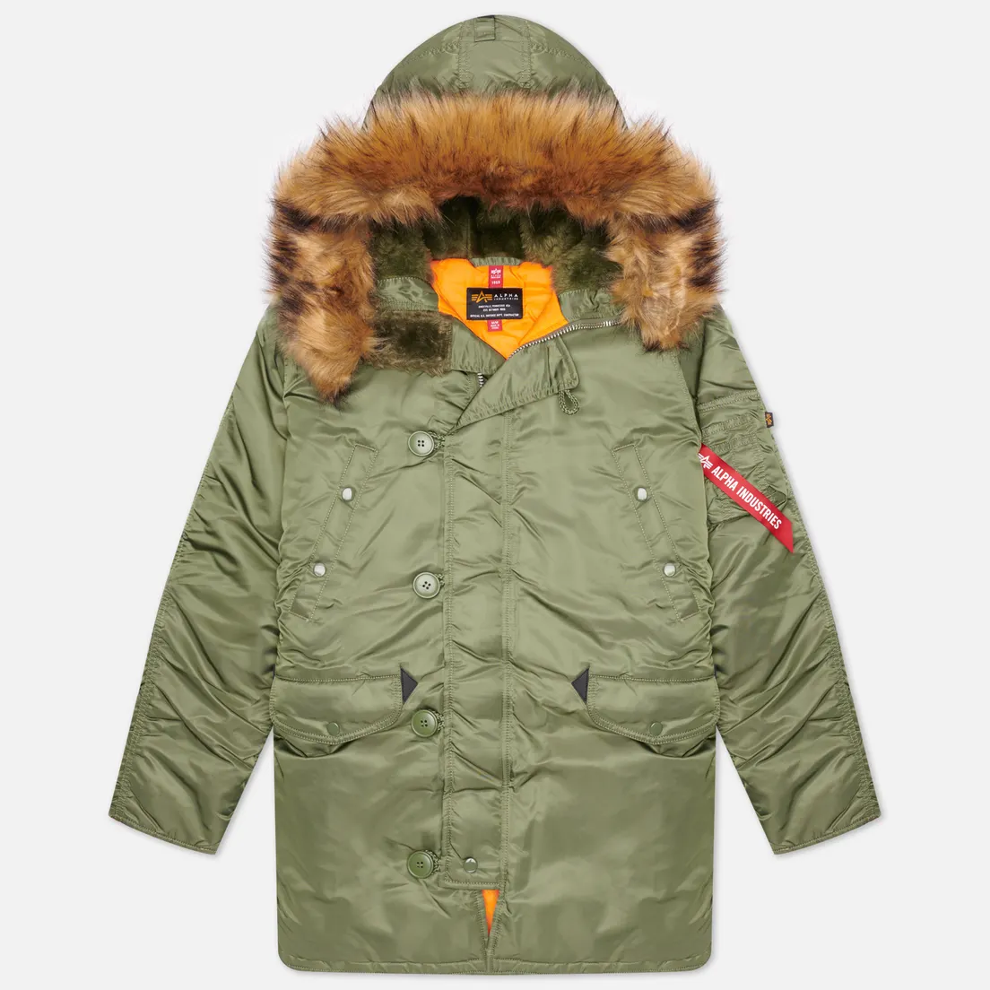 Alpha Industries Мужская куртка парка N-3B Slim Fit