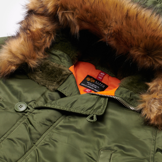 Мужская куртка парка Alpha Industries N-3B Slim Fit Sage