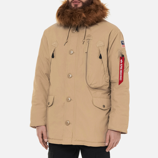 Мужская куртка парка Alpha Industries N-3B Alpine Vintage Khaki