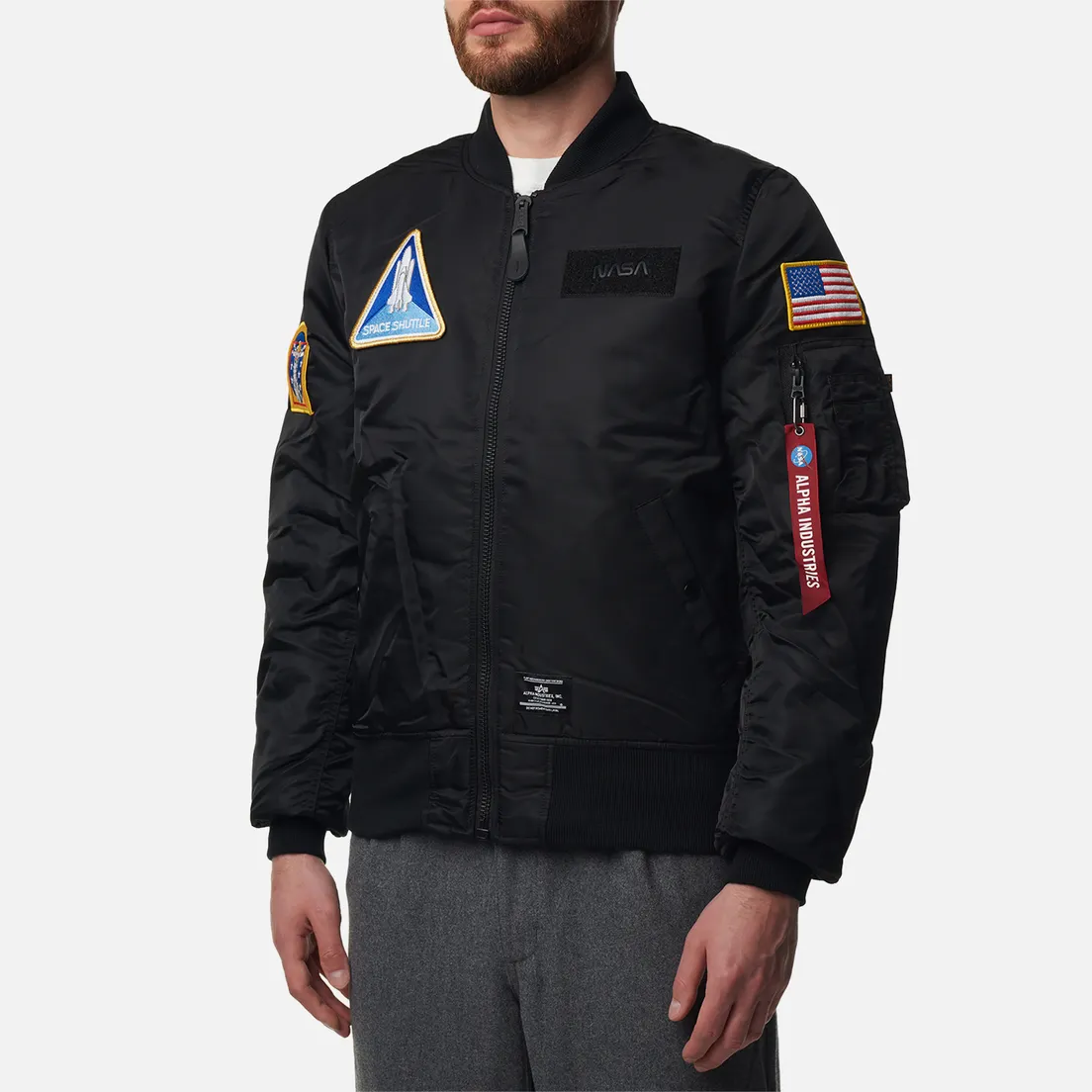 Alpha Industries Мужская куртка бомбер NASA MA-1 Flight Gen II
