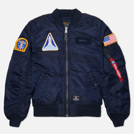 Мужская куртка бомбер Alpha Industries NASA MA-1 Flight Gen II, цвет синий, размер M