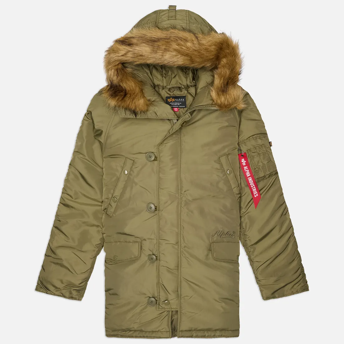 Alpha Industries Мужская куртка парка N-3B Logo Oxford
