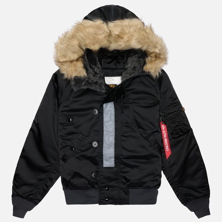 Мужская демисезонная куртка Alpha Industries N-2B Heritage Fit Parka 1950s Version, цвет чёрный, размер M