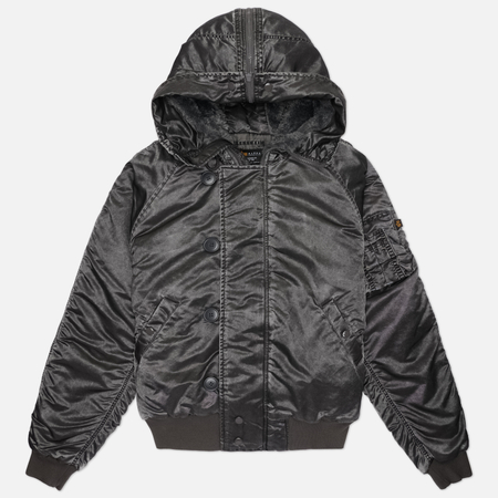 Мужская демисезонная куртка Alpha Industries N-2B Heritage Fit Parka Battlewash, цвет чёрный, размер XXL