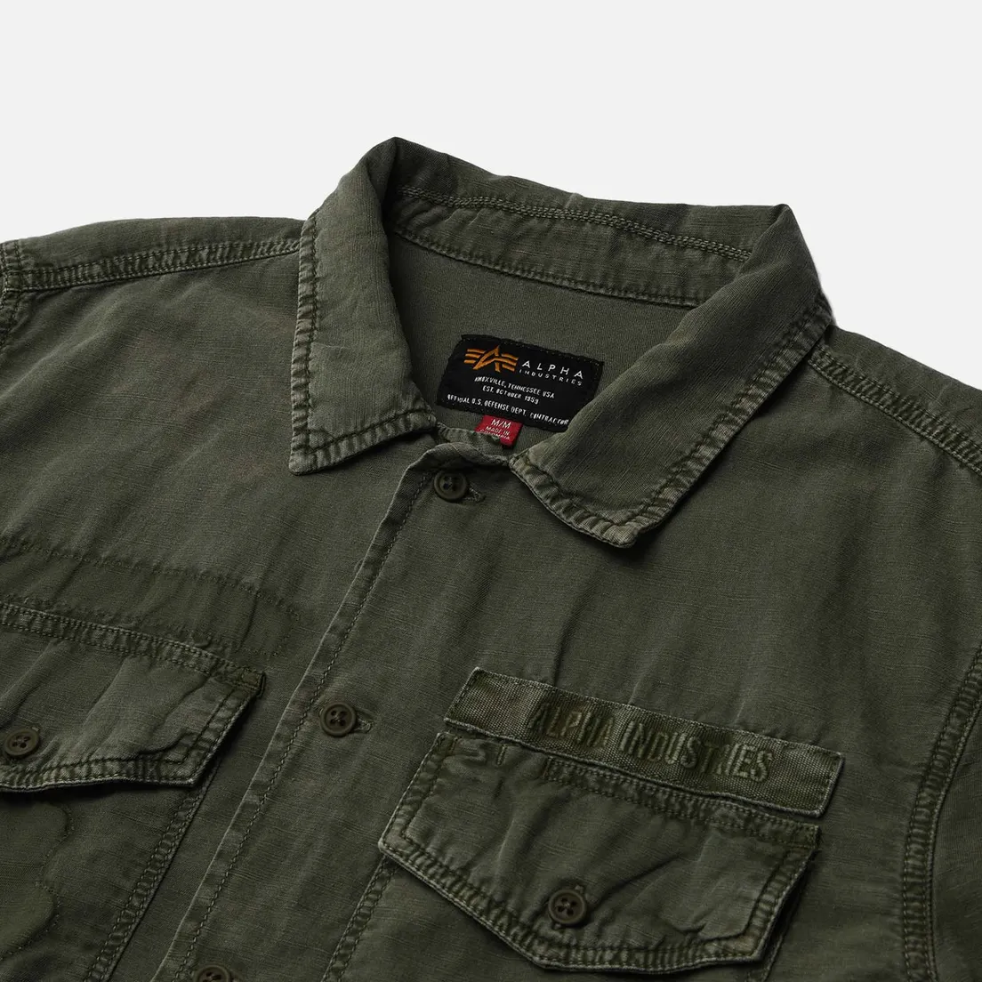 Alpha Industries Мужская рубашка Washed Fatigue Jacket