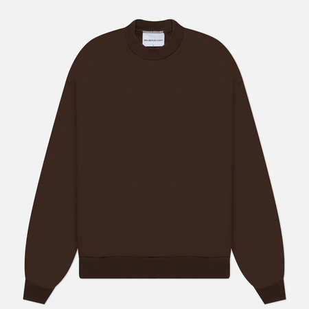 фото Мужская толстовка mki miyuki-zoku 800 gsm superweight crew neck, цвет коричневый, размер s