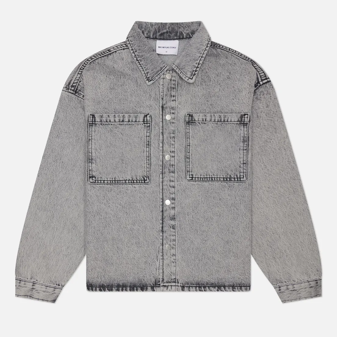MKI Miyuki-Zoku Мужская рубашка Denim Box Overshirt