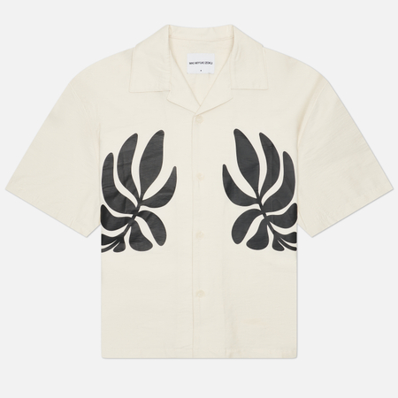 Мужская рубашка MKI MIYUKI ZOKU Botanical Print Vacation, цвет бежевый