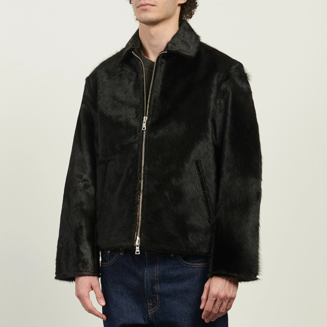 MKI Miyuki-Zoku Мужская демисезонная куртка Cropped Cow Hair Rider