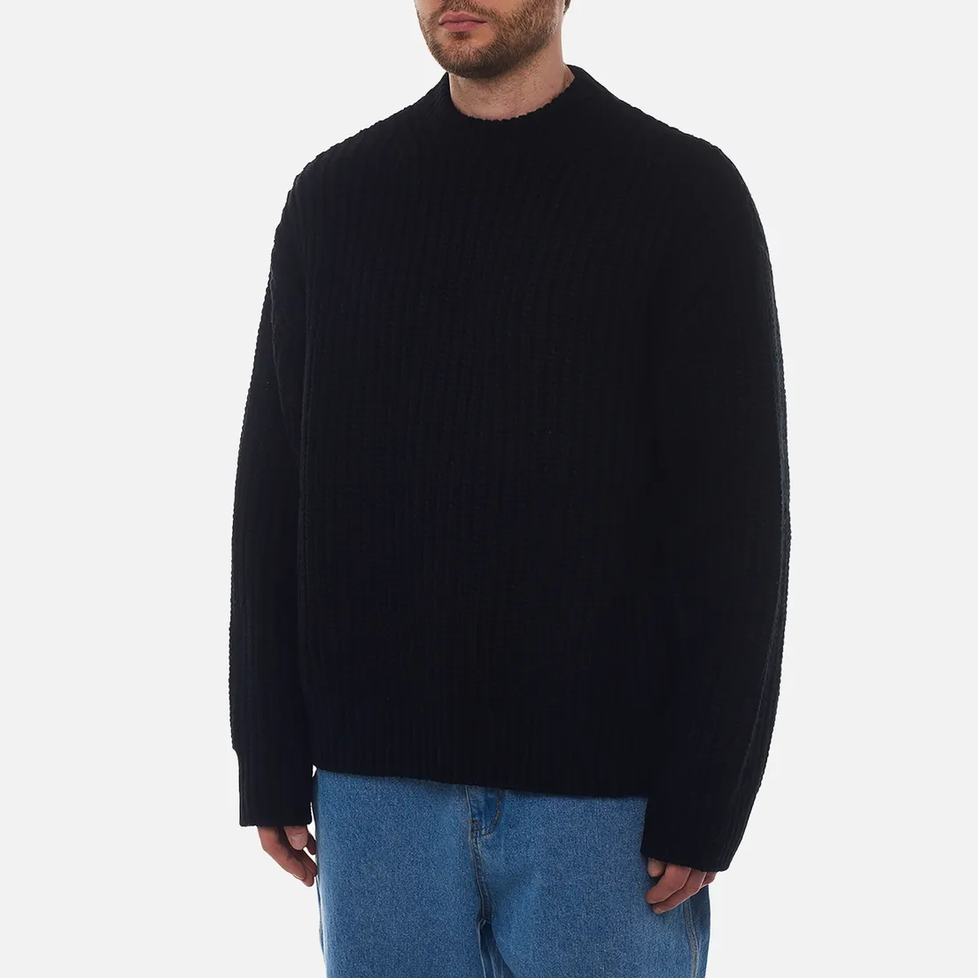 MKI Miyuki-Zoku Мужской свитер Chunky Rib Knit Crew Neck