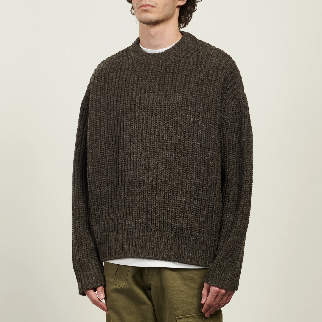 MKI Miyuki-Zoku Мужской свитер Chunky Rib Knit Crew Neck