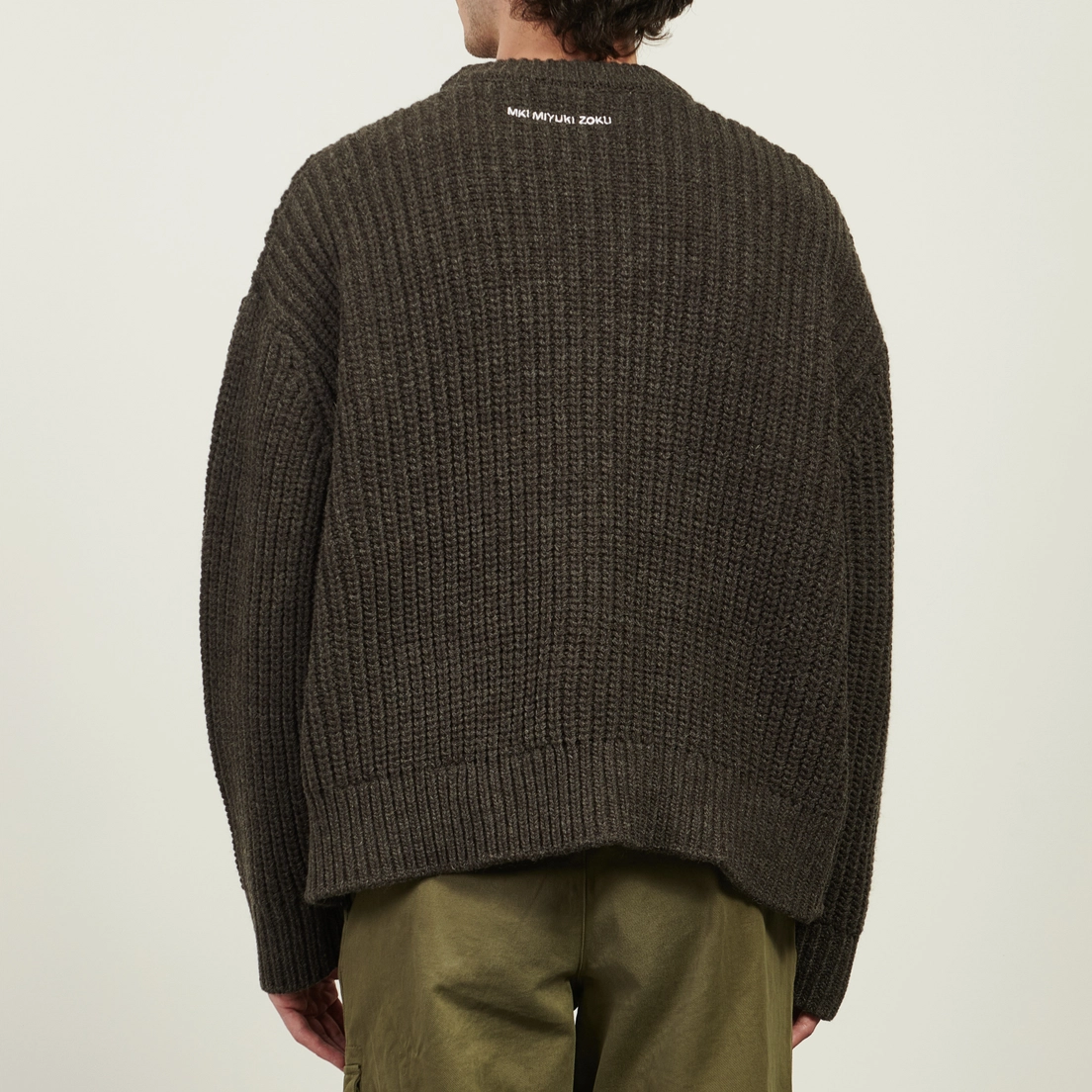 MKI Miyuki-Zoku Мужской свитер Chunky Rib Knit Crew Neck
