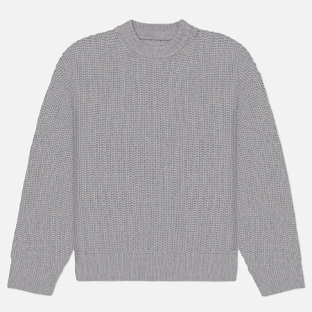 Мужской свитер MKI Miyuki-Zoku Chunky Rib Knit Crew Neck, цвет серый, размер S